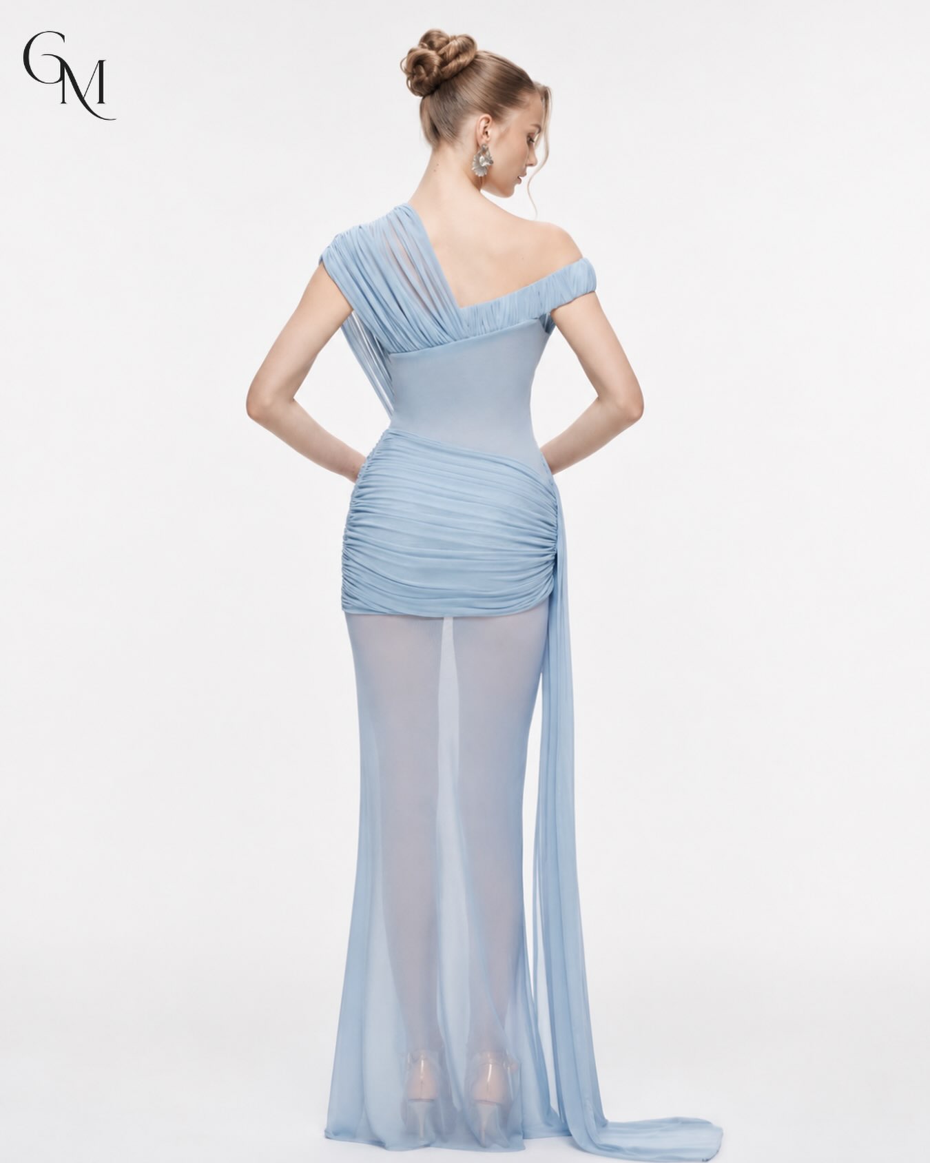 เดรส Powder Blue ดีไซน์เดรป